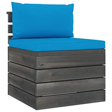 FAMIROSA Set Divani da Giardino su Pallet 7 pz con Cuscini Massello Pino-1975