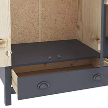 FAMIROSA Armadio a 3 Ante Hill Range Grigio 127x50x170cm Massello Pino