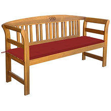 vidaXL Panca da Giardino con Cuscino 157 cm in Massello di Acacia