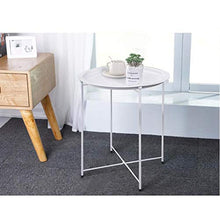 Jcnfa-Tavoli Tavolotto Rotondo Tavolo davagini/Divano Tavolo d'appoggio/Balcone Tavolino Basso/Tavolo da caffè Mini Bar/Materiale in Acciaio al Carbonio, assemblato
