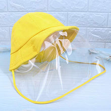 PRETYZOOM Cappello del Secchio del Bambino Sicurezza dei Bambini Scudo Facciale Cappello Anti-Sputa Anti-Saliva Protezione Facciale Antispruzzo Copertura Facciale Cappello Pescatore Giallo