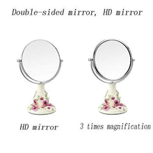 KK Timo. Specchio Trucco Vintage, Specchio 360 °;Supporto Girevole, Ingrandimento 1X E 3X, Specchio Cosmetico Rotante Doppio Laterale Doppio Rotante