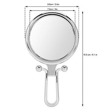 Specchio ingranditore 5X, specchio ingranditore rotondo bifacciale pieghevole, specchio da viaggio pieghevole portatile