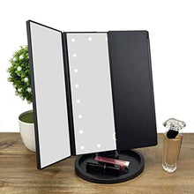 Specchio per Il Trucco, Specchi per Il Trucco da Bagno con luci, Controllo della Luce Touch-Screen, Ingrandimento per Specchio da Trucco Ripiegabile per Camera da Letto, Specchi da Barba da Tavolo