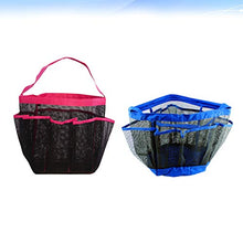TOPBATHY Borsa da Doccia per Articoli da Toeletta in Mesh da 2 Pezzi con Custodia in Rete (Rosa Blu)