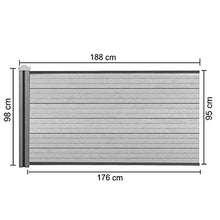 Mendler Pannello supplementare frangivento Basso Privacy Sarthe WPC 188cm Grigio