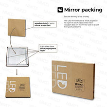 Nimco - Specchio cosmetico a LED, con Illuminazione indiretta e Luce Bianca Fredda, 120 x 70 cm