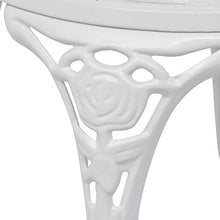 vidaXL 2 Pz Sedie Bistro Bianche 41x49x81,5 cm in Alluminio Pressofuso