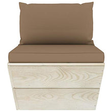 FAMIROSA Set Divani da Giardino su Pallet 6 pz con Cuscini Legno Abete-3536