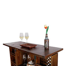 Fab Furnish Sheesham - Mobile da bar compatto per vino e liquori, colore: marrone