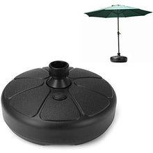 GMWD Base per ombrellone, Base Rotonda per ombrellone in plastica, riempibile con Sabbia, per Esterni, Patio e Cortile, Adatto per aste da 35-38 mm
