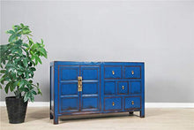 Yajutang China - Credenza con 2 ante e 5 cassetti, colore: Blu