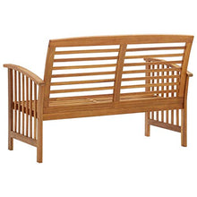 Panchina da giardino in legno massiccio di acacia, 119 cm