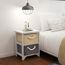 vidaXL Set 2 Comodini Mobiletto con 2 Cassetti Camera da Letto Rustico in Legno