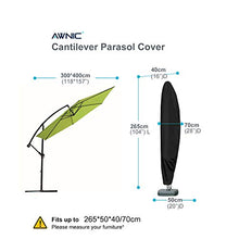AWNIC Copertura per Ombrellone da Giardino Copriombrellone Impermeabile (Telo Oxford Resistente allo Strappo, per ombrellone 3X4m)