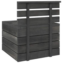 vidaXL Set Divani da Giardino su Pallet 7 pz Legno Pino Grigio Scuro