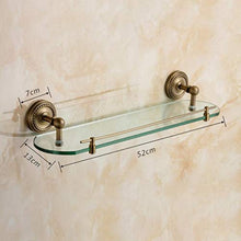 HYYDP Parete Porta Salviette Retro Bagno Mensole di Vetro a Un Piano a Parete per Bagno