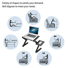Mbuynow Supporto Alluminio Notebook Tavolino PC Pieghevole Notebook Computer Supporto per PC Portatile da Letto, Divano, Scrivania