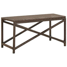 Tidyard Panchina da Giardino, Panchina da Esterni in Polyrattan Marrone 80 cm