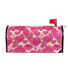 Copre per cassetta postale di San Valentino, con cuori rosa, per matrimonio, con chiusura magnetica, grande, per giardino, cortile, decorazione per la casa, dimensioni 64,8 x 53,3 cm