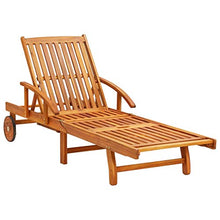 FAMIROSA Set Lettini Prendisole 2 pz con Tavolino in Massello di Acacia-7996
