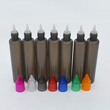 Trasparente Bottiglia di stile di plastica vuota di 100pcs della penna vuota con bottiglia di plastica nera di plastica 30ml con cappuccio variopinto e punta lunga e bottiglia liquida Bottiglia di vet