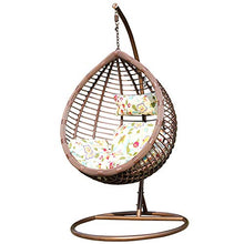 DFGH Swing Chair - Poltrona Sospesa per Lounge - Sedia A Dondolo Sospesa in Rattan per Interno E Esterno