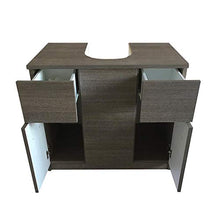 COPRICOLONNA LAVABO BAGNO 2 ANTE E 2 CASSETTI LARICE GRIGIO SAVINI