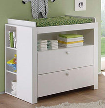 Unknow Cassettiera per Asilo con Piano Contenitore e Contenitore, Legno, Bianco, 96x69x111 cm