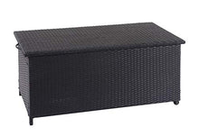 Mendler Baule Contenitore da Esterno HWC-D88 polyrattan ~ Premium 170l Nero