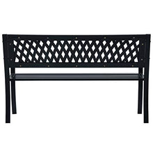 Tidyard Panchina da Giardino 125 cm Nera in Acciaio