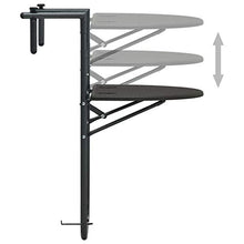 SKM Tavolo da Balcone Pensile Marrone 60x64x83,5cm Plastica Rattan