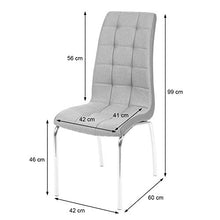 Mendler Set 6X sedie Sala da Pranzo Design Moderno HWC-F29 Tessuto Ecopelle Marrone