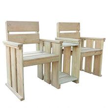 E E-NICES Panchina da Giardino a 2 Posti 150 cm in Legno Impregnato