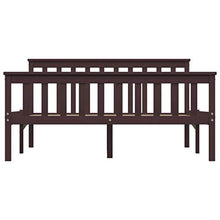 FAMIROSA Giroletto con 2 Cassetti Marrone Scuro Legno di Pino 140x200 cm-0618