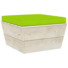 vidaXL Cuscino per Pouf su Pallet Verde Brillante in Tessuto