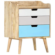 vidaXL Comodino 47x35x63 cm in Legno Massello di Mango