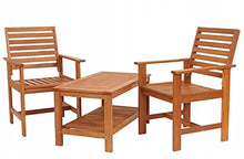 QLS Set di 2 sedie da giardino in legno