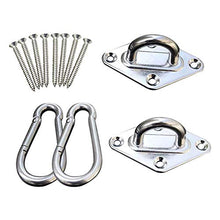 Joobee, set di 12 ganci per amaca da appendere per la casa, anello per staffa per amaca, kit multiuso