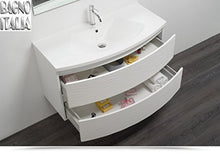 Bagno Italia Mobile arredo bagno Curvet 100 cm disponibile in 3 colori 2 cassetti lavabo in resina I