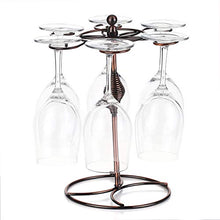 Leepesx Portacandele da Tavolo con Supporto per Bicchieri da Vino in Metallo Elegante Classico con 6 Ganci