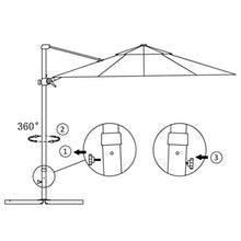 vidaXL Ombrellone a Sbalzo con Palo Alluminio Antracite e Base Tenda Parasole