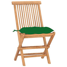 vidaXL Set da Pranzo Giardino Pieghevole 3 pz Cuscino Massello di Teak