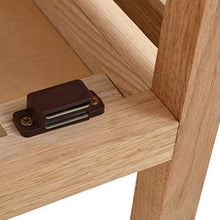 FAMIROSA Armadietto da Bagno in Legno Massello di Noce 39,5x35,5x123cm