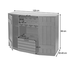 Mendler Portabottiglie Mobile per Vini HWC-F67 40x120x89cm Legno MDF Scuro Noce