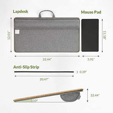 ergomi, Lapdesk per la casa, l'ufficio con morbido cuscino, bifacciale, ideale per l'utilizzo di laptop, grande, legno. - Arredi Casa