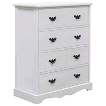 SKM Cassettiera Bianca 60x30x75 cm in Legno