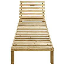 BIGTO - Sdraio impregnato di pino 200 x 70 x (31,5-77) cm (L x P x A)