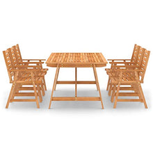 FAMIROSA Set Pranzo da Giardino 7pz in Legno Massello di Acacia