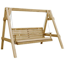 E E-NICES Panca a Dondolo da Giardino in Pino Impregnato 205x150x157 cm